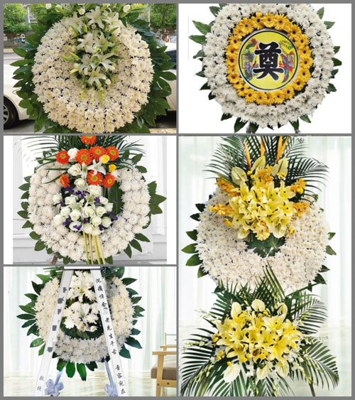 浙江省丽水青田县章村乡平塔村花圈速递