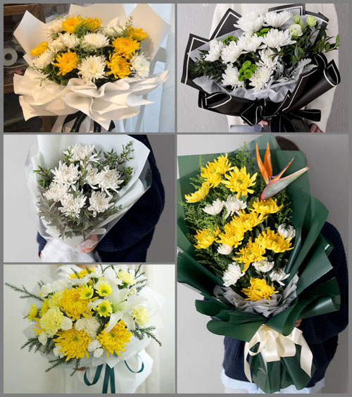 浙江省丽水青田县章村乡平塔村白事花束代送